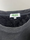 Kenzo Paris Blue Tiger Embroidered Black Sweatshirt (S)