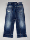 Y2K GAS Distressed Wide Leg Jeans – Dark Wash (W:32) (L:38)