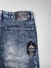 Big Train | Y2K Bleach Wash Straight Jeans (W:34) (L:43)