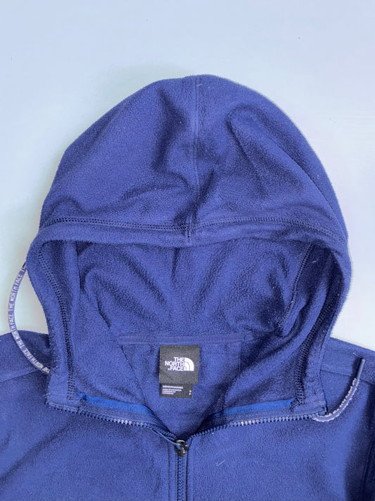 The North Face | Colorblock Fleece Full-Zip Hoodie | Navy & Cream (M)