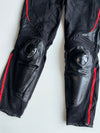 Dainese Full Armoured Leather/Textile Motorcycle Racing Suit Set (Completely -Padded Racing Suit ) (Jacket Size : L(52) (Pant : W:36|L:38)