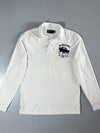 Polo Ralph Lauren White Embroidered Long Sleeve Rugby Shirt  Size (M)