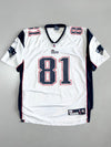 NFL Reebok | New England Patriots #81 Jersey | White Navy (2XL)