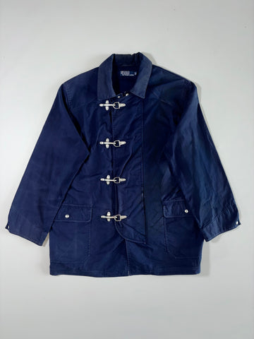 Rare Vintage Polo Ralph Lauren Fireman Clasp Navy Field Jacket (XL)