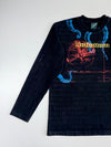 Radar/Sonar Disc Graphic With Blue Octopus Tentacles Full Sleeves Tee (L)