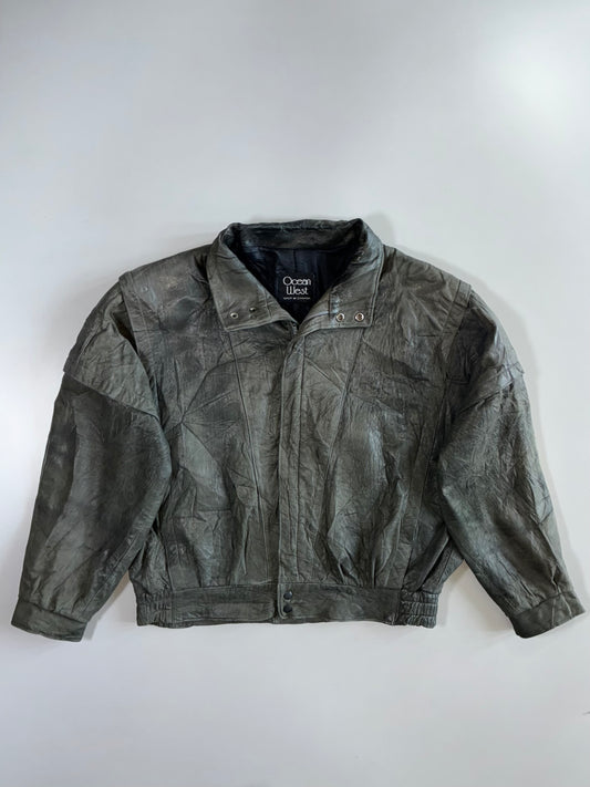 Ocean West Premium Original Leather Jacket (L/Xl)