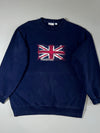 Vintage Reebok Union Jack Navy Sweatshirt (XL)