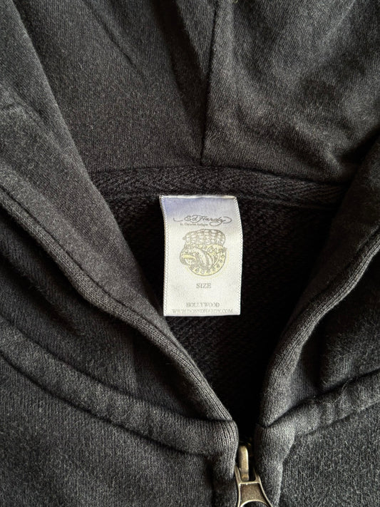 Ed Hardy (Don Ed Hardy) | Zip-Up Hoodie | Faded Black (2XL)