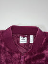 Adidas Originals | Trefoil Sherpa Fleece Track Jacket Maroon/Black (S)