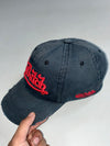 Von Dutch Kustommade Originals Distressed Navy Cap – Red Script Logo(Adjustable)