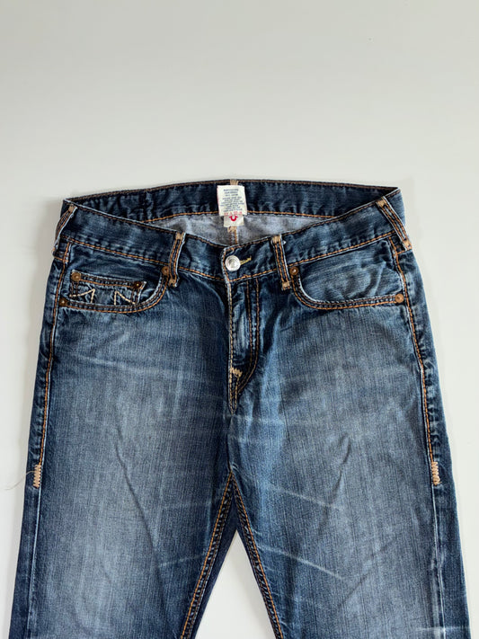 True Religion Dark Wash Bootcut Jeans (W:35|L:44)