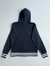 Champion Black Hoodie – Striped Rib Hem & Cuffs – (S)