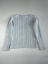 Lauren Ralph Lauren Cable Knit Boat Neck Sweater – Pale Blue (M/L)