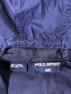 Vintage 90s Polo Sport Ralph Lauren Navy Hooded Cotton Jacket (XL)