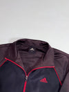 Adidas Track Jacket  Brown/Navy Colorblock, Red Trim Retro Zip-Up (L)