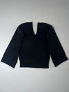 Adele Fado Vintage V-Neck Knit Sweater  Black women's (XS)