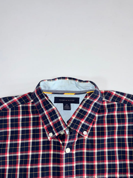 Tommy Hilfiger Navy Plaid Shirt (M/L)