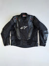 ZAlpinestars Black Armored Racing Jacket  Padded Textile Riding Gear (M)