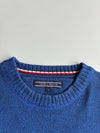 Tommy Hilfiger "Hilfiger NY" Blue Knit Sweater – Chenille Letters (S)