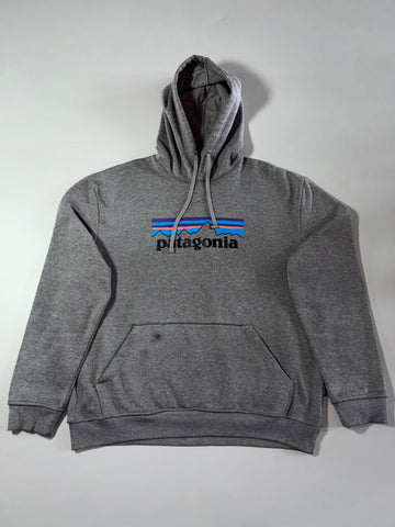 Patagonia P-6 Logo Uprisal Hoodie – Heather Grey – (XL)