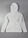 Patagonia White Sherpa Fleece Zip Hoodie – Neon Pink Trim (XS)