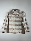 Black Yak Nordic Pattern Fleece Full-Zip Jacket – Cream/Brown (S)