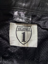Highway 1 Black Leather Biker Pants (W:34)(L:46)
