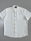 SU Straight Up Linen Band Collar Shirt (Xl)