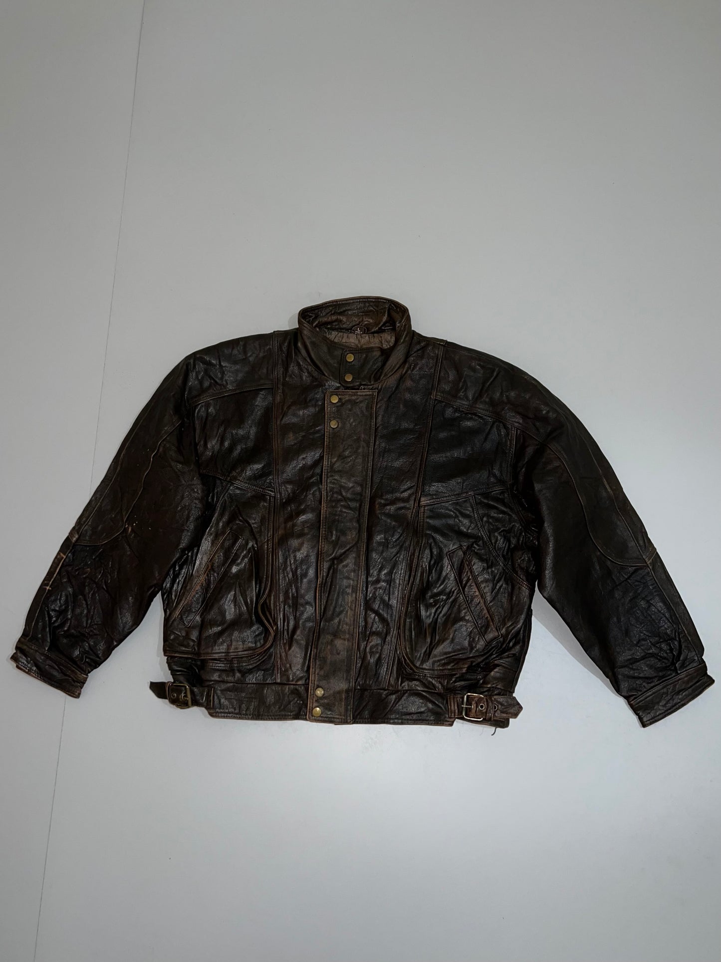 ZRare Vintage Heavy Original Leather Jacket (RARE) (L/XL)