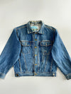 Vintage Denim Jacket with Comic Book Back Print (L)