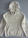 Nike Sportswear Club Fleece Off White Sherpa Bouclé Pullover Hoodie Faux Fur (L)