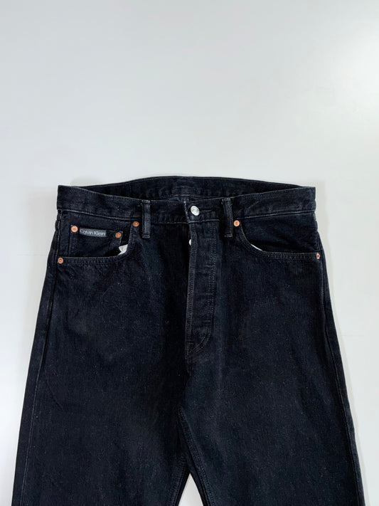 Calvin Klein Black Straight Leg Jeans (W:32 |L:44)