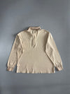 Lacoste Vintage Long Sleeve Pocket Polo — Cream (XL)