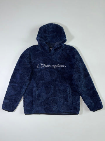 Champion Navy Sherpa Hoodie (L)