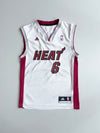 Adidas NBA | Miami Heat LeBron James #6 White Home Jersey | (S)