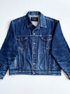 Wrangler Authentic Western Dark Wash Denim Trucker Jacket (XL)