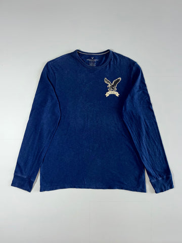 American Eagle Outfitters | Eagle Graphic Long Sleeve Navy (XL)