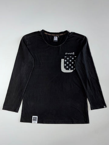 Visoge British Spirit Long Sleeve Pocket Tee  Black (L)