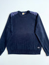 Carhartt Navy Ribbed Knit Sweater with Shoulder Patches – (M)