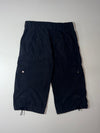 Y2K Nike Black 3/4 Cargo Capri Shorts  (W:30) (L:28)