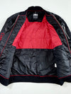 NBA Chicago Bulls Black Satin MA-1 Bomber Jacket – “Central Division 1946” Embroidered Sleeve (XL)