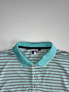 MLB New York Yankees Striped Pocket Polo Teal (3XL)