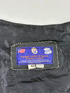 Vintage Patched Black Leather Biker Vest with Braided Trim & Side Lacing  (3XL)