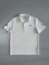 Lacoste Sport White Performance Polo – Croc Logo (M/L)