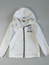 MLB New York Yankees White Sherpa-Lined Zip Hoodie – Embroidered NY Logo (S)