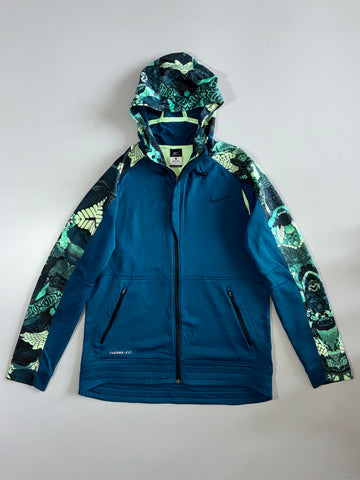 Nike Therma-Fit Teal Snake Print Zip Hoodie (L)