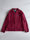 Puma Coach Jacket Maroon & Green Snap Button Windbreaker (L)