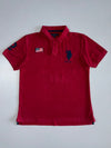 U.S.Polo Assn. USPA Big Pony Polo Shirt | Red American Flag Patch Short Sleeve Cotton (XL)