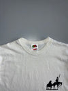 Fruit of the Loom Heavy Cotton Don Quixote Silhouette Graphic T-Shirt White (XS)