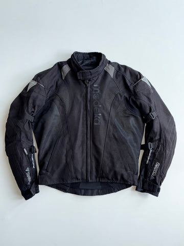 Modeka Textile Mesh Motorcycle Riding Jacket padded – Black (M)